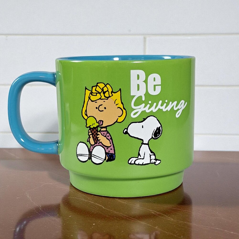 Be Giving - Peanuts Snoopy & Sally with Ice Cream 14oz Ceramic Mug